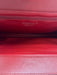 Chanel Red Leather Caviar Chevron Turnlock Clutch Bag Red / Medium