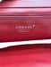 Chanel Red Leather Caviar Chevron Turnlock Clutch Bag Red / Medium