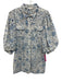 Love The Label Size S White & Blue Cotton Floral Eyelet 1/2 Puff Sleeve Dress White & Blue / S