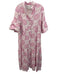 Temptation Positano Size S White & Pink Linen Geometric Floral Print Dress White & Pink / S