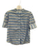 The Shirt Rochelle Behrens Size S Light Blue Cotton Short Puff Sleeve Top Light Blue / S