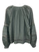 Marie Oliver Size M Sage green Cotton & Silk Long puff sleeve Crochet Lace Top Sage green / M