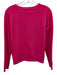 Majestic Filatures Size 2 Neon Pink Cashmere Knit Long Sleeve Ribbed Hem Sweater Neon Pink / 2