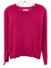 Majestic Filatures Size 2 Neon Pink Cashmere Knit Long Sleeve Ribbed Hem Sweater Neon Pink / 2