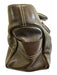 Celine Dark Brown Leather Top Handle Zip Pocket Multiple Compartments Hand Bag Dark Brown