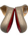 Christian Louboutin Shoe Size 36.5 Champagne Gold Leather Almond Toe Pumps Champagne Gold / 36.5