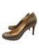 Christian Louboutin Shoe Size 36.5 Champagne Gold Leather Almond Toe Pumps Champagne Gold / 36.5