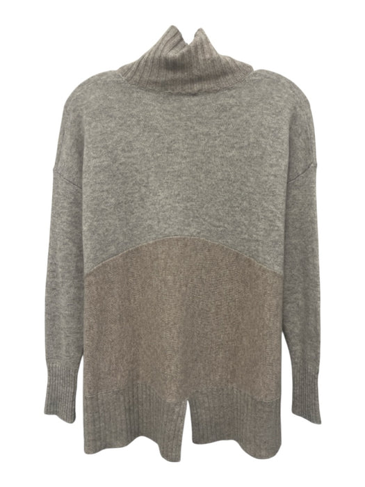 White + Warren Size XS Gray Cashmere Long Sleeve Ribbed Knit Turtle Neck Sweater Gray / XS