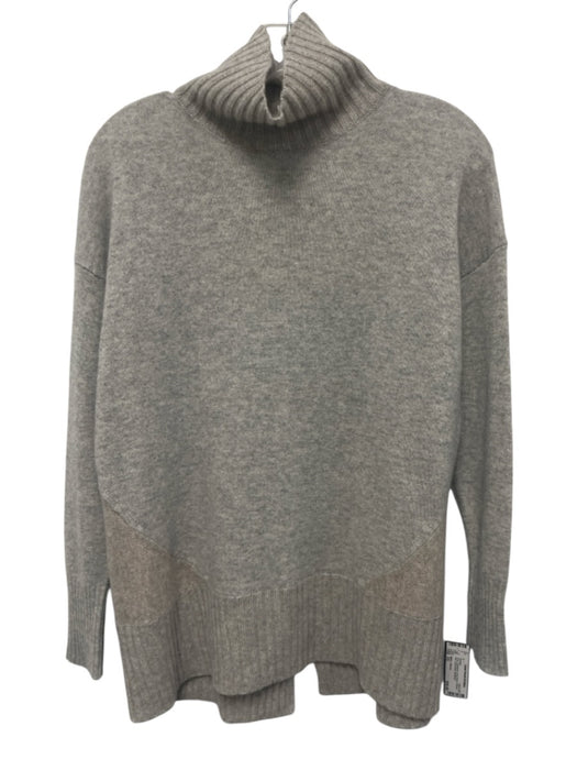 White + Warren Size XS Gray Cashmere Long Sleeve Ribbed Knit Turtle Neck Sweater Gray / XS