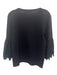 See By Chloe Size Large Navy Blue Cotton Long Bell Sleeve Lace Trim Gathered Top Navy Blue / Large