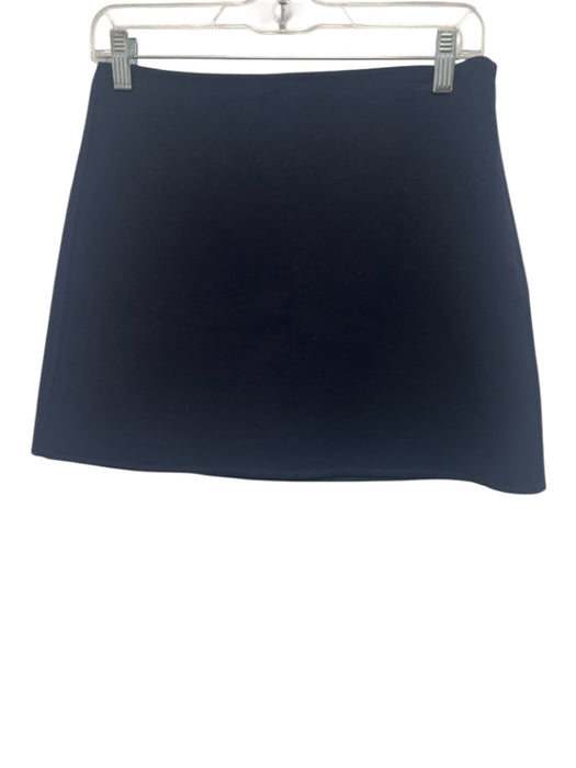 Theory Size 2 Navy Blue Cashmere High Rise Side Zip Mini Skirt Navy Blue / 2