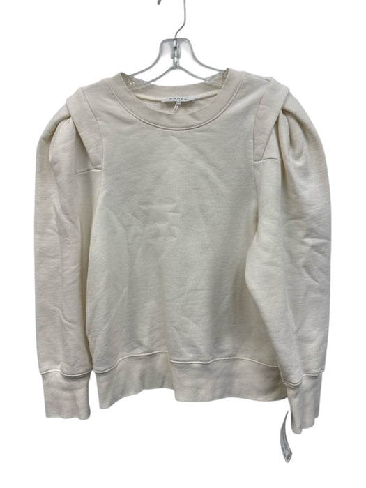 Frame Size M White Cotton & Polyester Long Sleeve Crew Neck Sweater White / M