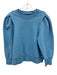 Frame Size M Blue Cotton & Polyester Long Sleeve Crew Neck Puff Shoulder Sweater Blue / M