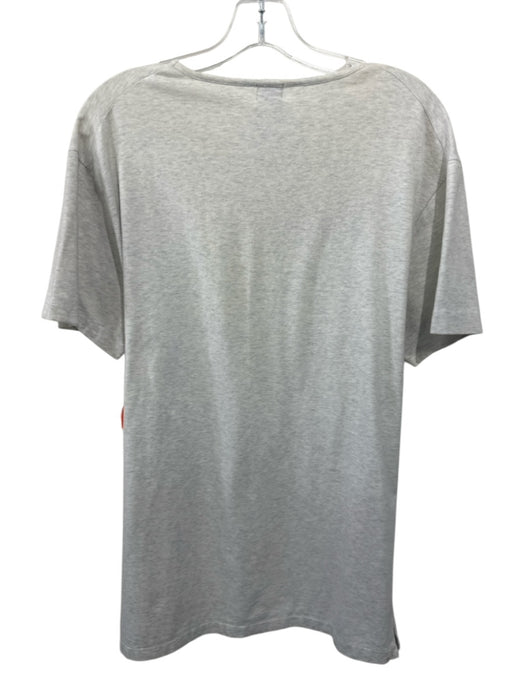 Jil Sander Size Est XL Gray Cotton Blend Heathered T shirt V Neck Short Sleeve Gray / Est XL