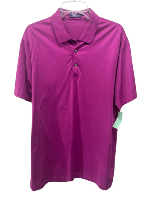 Ralph Lauren Purple Size XL Purple Cotton Solid Polo Men's Short Sleeve Purple / XL