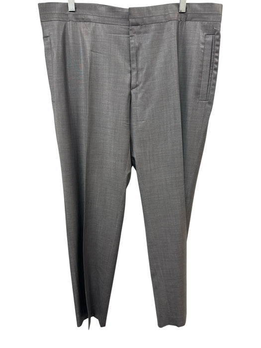 Versace Size 54 Gray Wool Blend Solid Dress Men's Pants Gray / 54