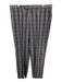Etro Size 56 Navy & White Cotton Plaid Khaki Men's Pants Navy & White / 56