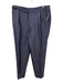 Giorgio Armani Size 54R Blue & White Viscose Blend All Over Print Zip Fly Pants Blue & White / 54R