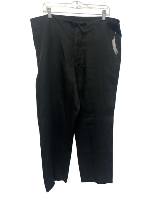 Ralph Lauren Purple Size L Black Linen Solid Waist Tie Dress Men's Pants Black / L