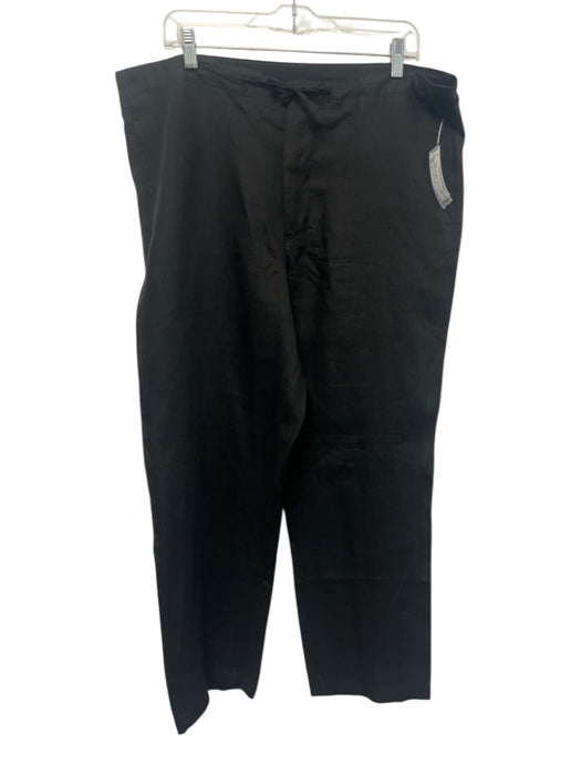 Ralph Lauren Purple Size L Black Linen Solid Waist Tie Dress Men's Pants Black / L