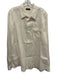 Theory Size XL Off White Linen Solid Button Up front pocket Long Sleeve Shirt Off White / XL
