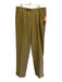 Zegna Size 38 Tan Cotton Blend Solid Pleats Khakis Men's Pants Tan / 38