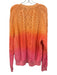 Polo Size XL Orange & Pink Cotton Gradient Knit Men's Sweater Orange & Pink / XL