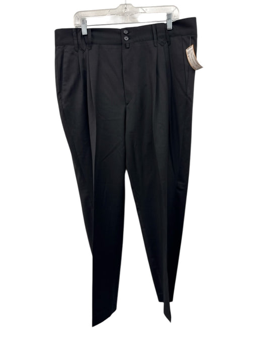 Gianni Versace Size 56 Black Wool Solid Men's Pants Black / 56
