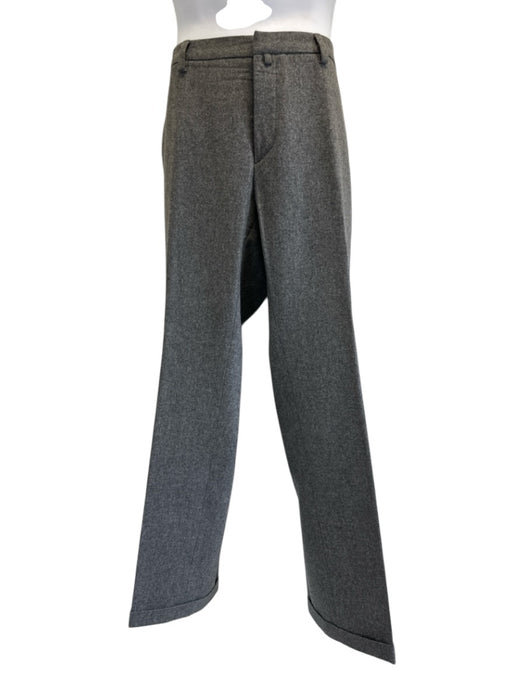 Gucci Size 54 Gray Wool Solid Men's Pants Gray / 54