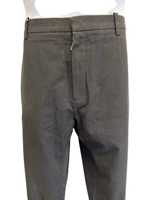 Balmain Size 52 Dark Gray Cotton Solid Slim Khakis Men's Pants Dark Gray / 52