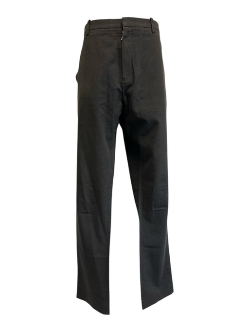 Balmain Size 52 Dark Gray Cotton Solid Slim Khakis Men's Pants Dark Gray / 52