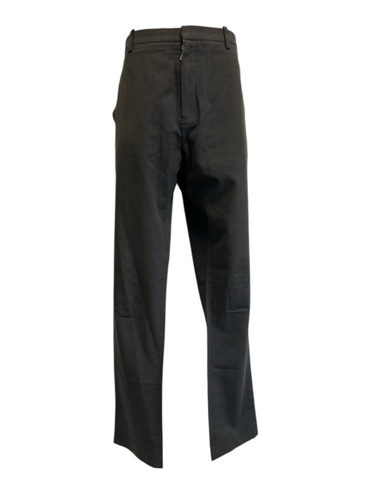 Balmain Size 52 Dark Gray Cotton Solid Slim Khakis Men's Pants Dark Gray / 52