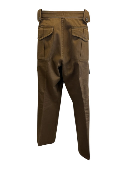 Yves Saint Laurent Size 56 Olive Green Cotton Solid Cargo Pocket Khakis Pants Olive Green / 56
