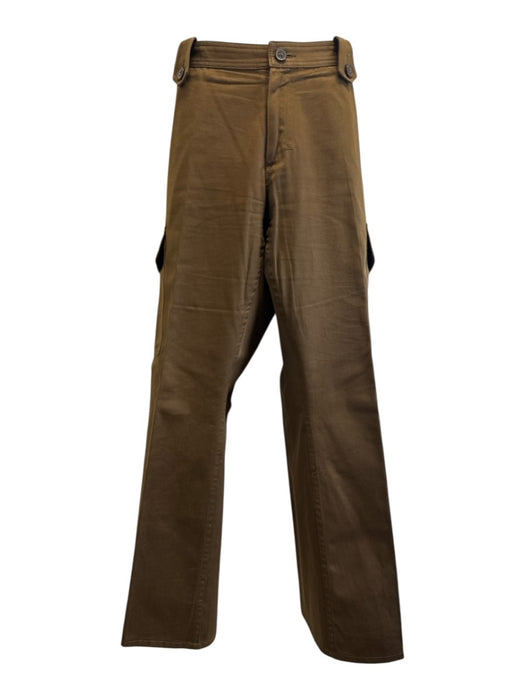 Yves Saint Laurent Size 56 Olive Green Cotton Solid Cargo Pocket Khakis Pants Olive Green / 56