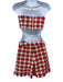 Oscar de la Renta Size 4/2 Orange, White, Gray Wool & Cotton Plaid Short Set Orange, White, Gray / 4/2