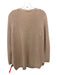 525 Size M Beige Cotton Knit Crew Neck Long Sleeve Sweater Beige / M