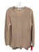 525 Size M Beige Cotton Knit Crew Neck Long Sleeve Sweater Beige / M