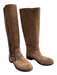 Bottega Veneta Shoe Size 39 Brown Suede round toe Exposed Zip Top Buckle Boots Brown / 39