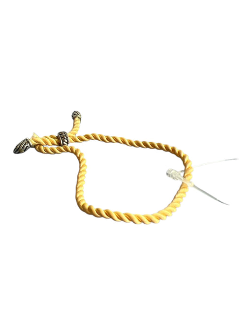 David Yurman Pale Orange Rope Silver Hardware Twist Adjustable Bracelet Pale Orange