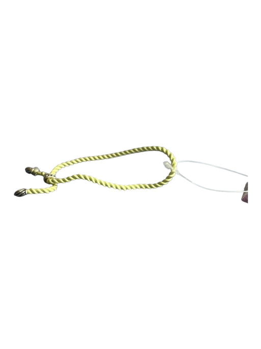David Yurman Pale Green Rope Silver Hardware Twist Adjustable Bracelet Pale Green
