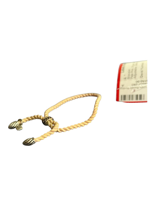 David Yurman Pale Pink Rope Silver Hardware Twist Adjustable Bracelet Pale Pink