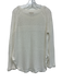 Ann Mashburn Size L White Cotton Knit Long Sleeve Crew Neck Sweater White / L