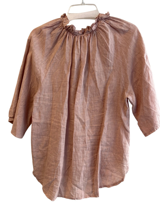 Suzy D London Size Est L Pale Pink No Fabric Tag round split neck Top Pale Pink / Est L
