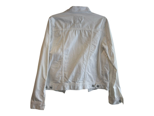 AG Size Large White Cotton Front Button Pockets Jean Jacket Jacket White / Large