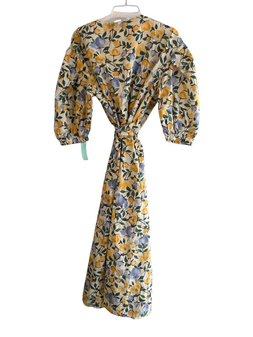 Ann Mashburn Size Medium Yellow & Green No Fabric Tag Floral Wrap Maxi Dress Yellow & Green / Medium