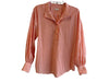 Ann Mashburn Size Large Orange & White Cotton Striped Long Sleeve Tunic Top Orange & White / Large