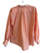 Ann Mashburn Size Large Orange & White Cotton Striped Long Sleeve Tunic Top Orange & White / Large