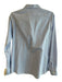Ann Mashburn Size Medium Light Blue Cotton Half Button Long Sleeve Tunic Top Light Blue / Medium