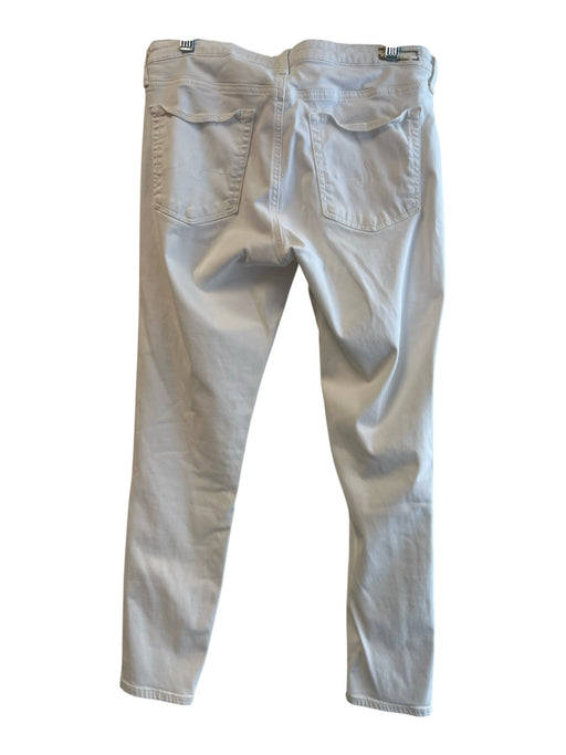 AG Size 30 White Cotton Blend 5 Pocket Zip Fly Skinny Ankle mid rise Jeans White / 30