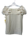 Escada Size 38 Cream Silk Cap Sleeve Bows Chiffon Detail Top Cream / 38